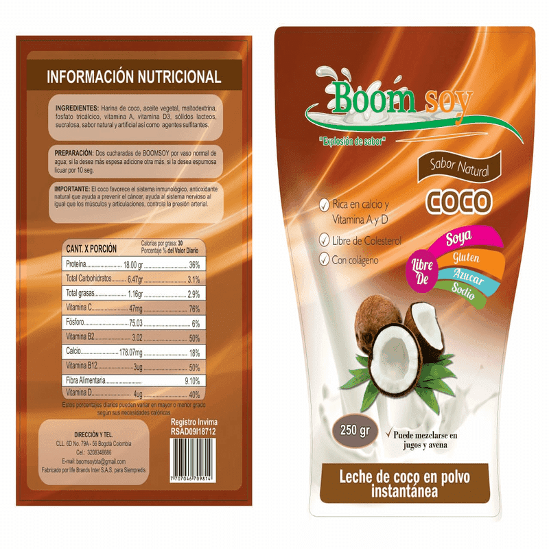 Leche de Coco en Polvo Orgánica 250 gr.