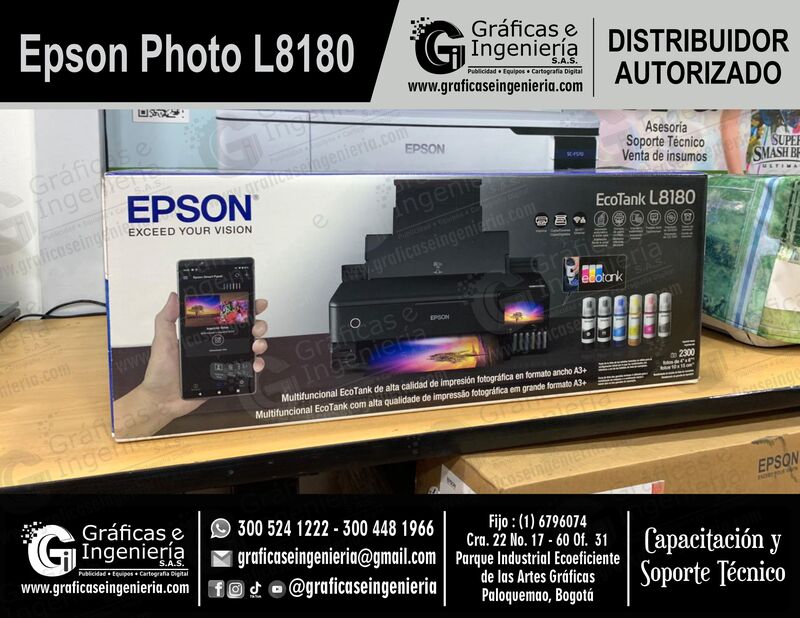 Impresora Epson Ecotank L8180 / Fotografica, hasta tamaño A3, 6