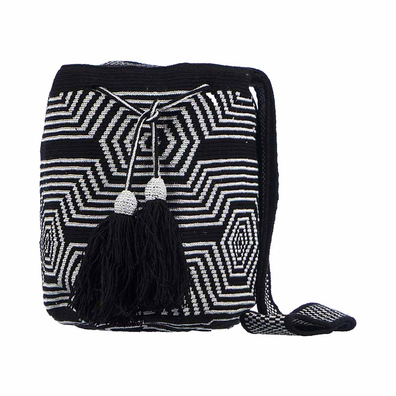 Mochilas wayuu blanco y negro outlet